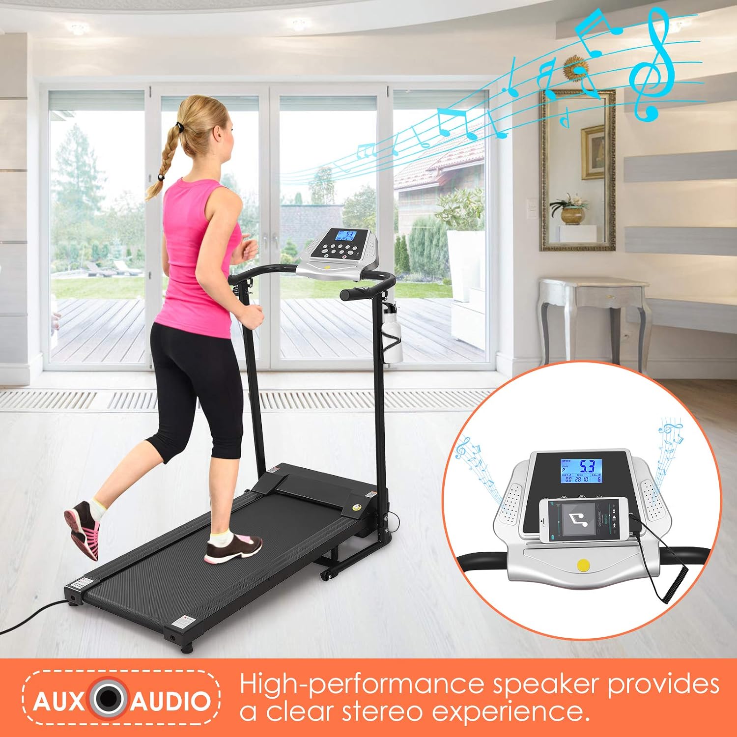 electric folding treadmill