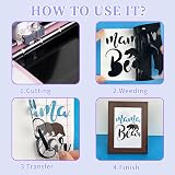 Lya Vinyl 14 Pack Permanent Vinyl Sheets 14 Glossy Colors for Cricut Silhouette view 3