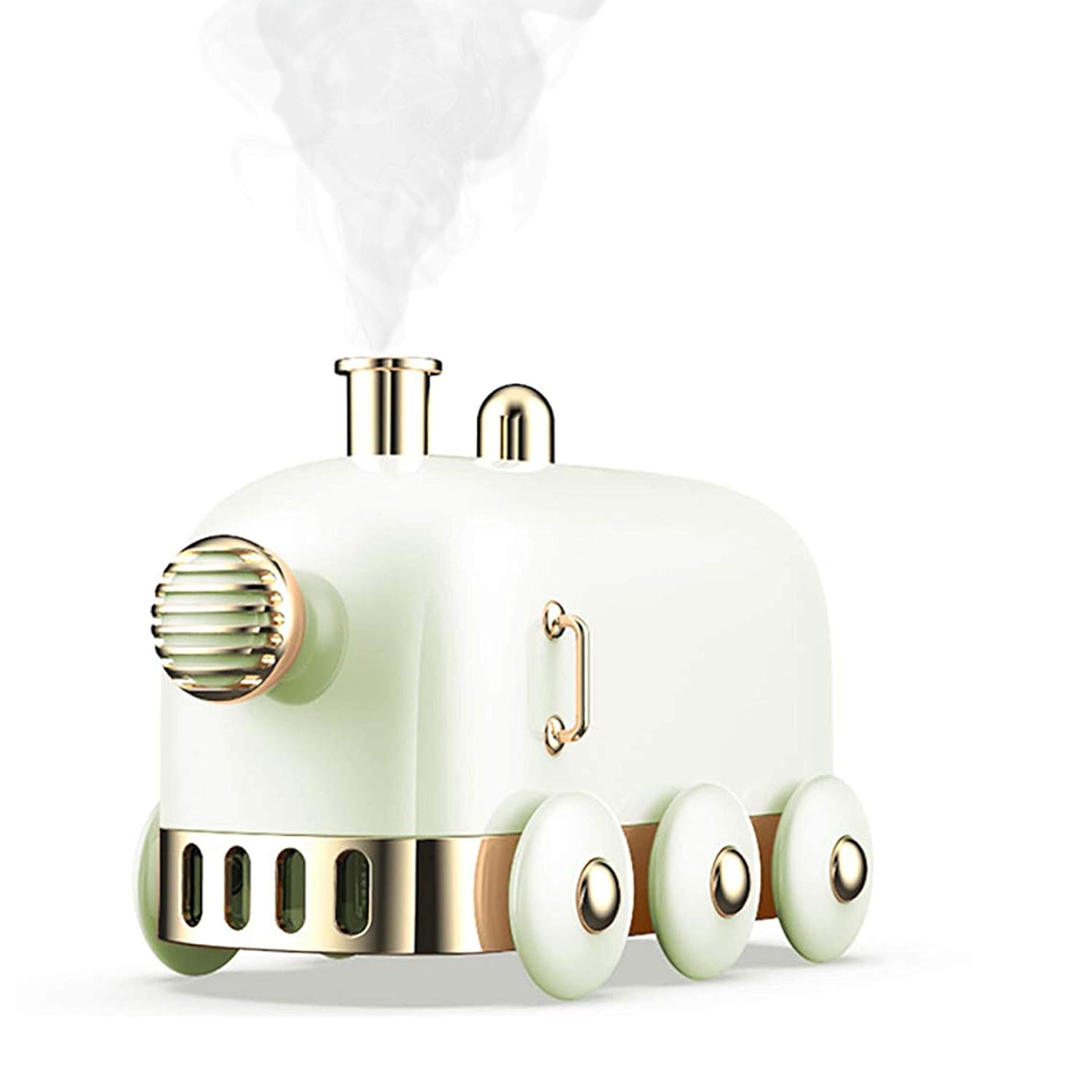 Mini Train USB Humidifier, Desktop Mute Mini Personal Portable Small Humidifier, Ultra Quiet LED Night Light Function USB Small Diffuser for Office, Bedroom, Auto Shut-Off, 300ML