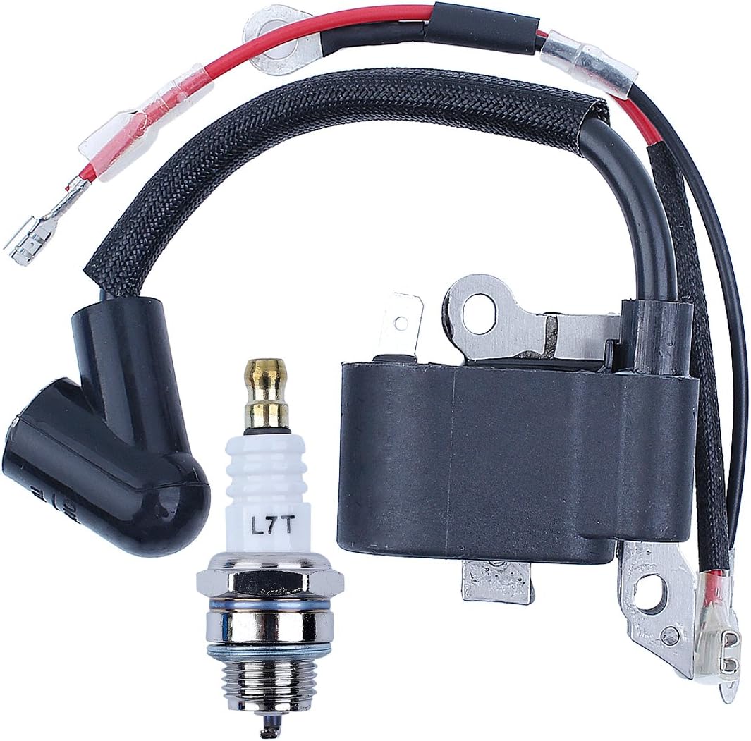 Home & Garden Ignition Coil Module Spark Plug Kit for Husqvarna 136 137