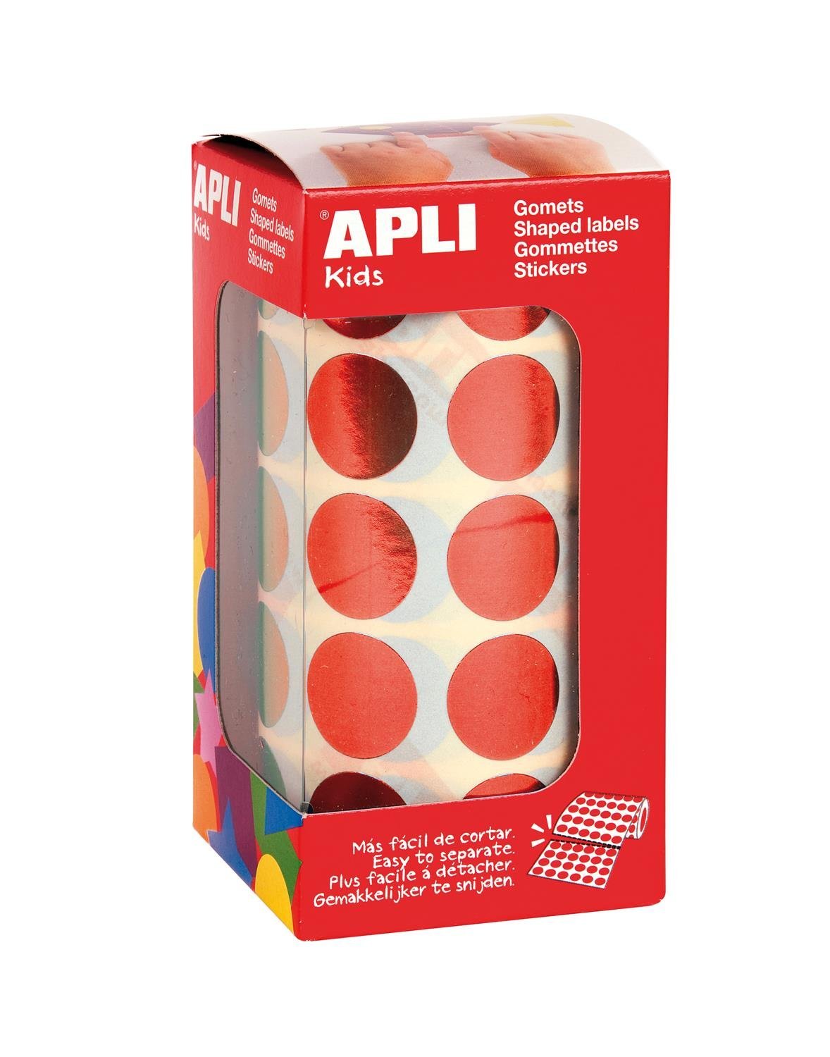 APLI Kids 12049 – Roll of Round Metallic Red 20 mm