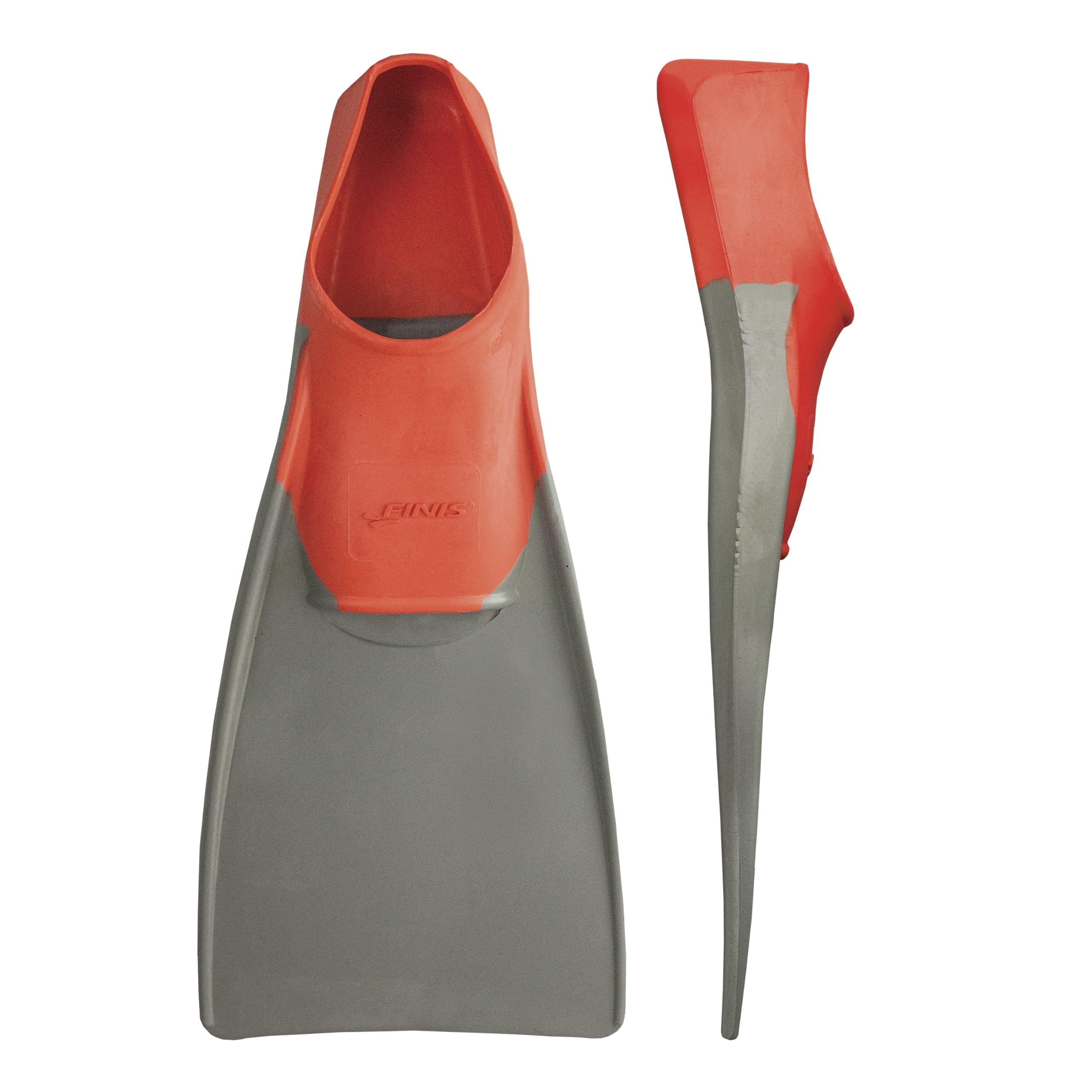 FINIS Long Floating Fins, Size :7-9 US (39-42 EU), Red/Gray