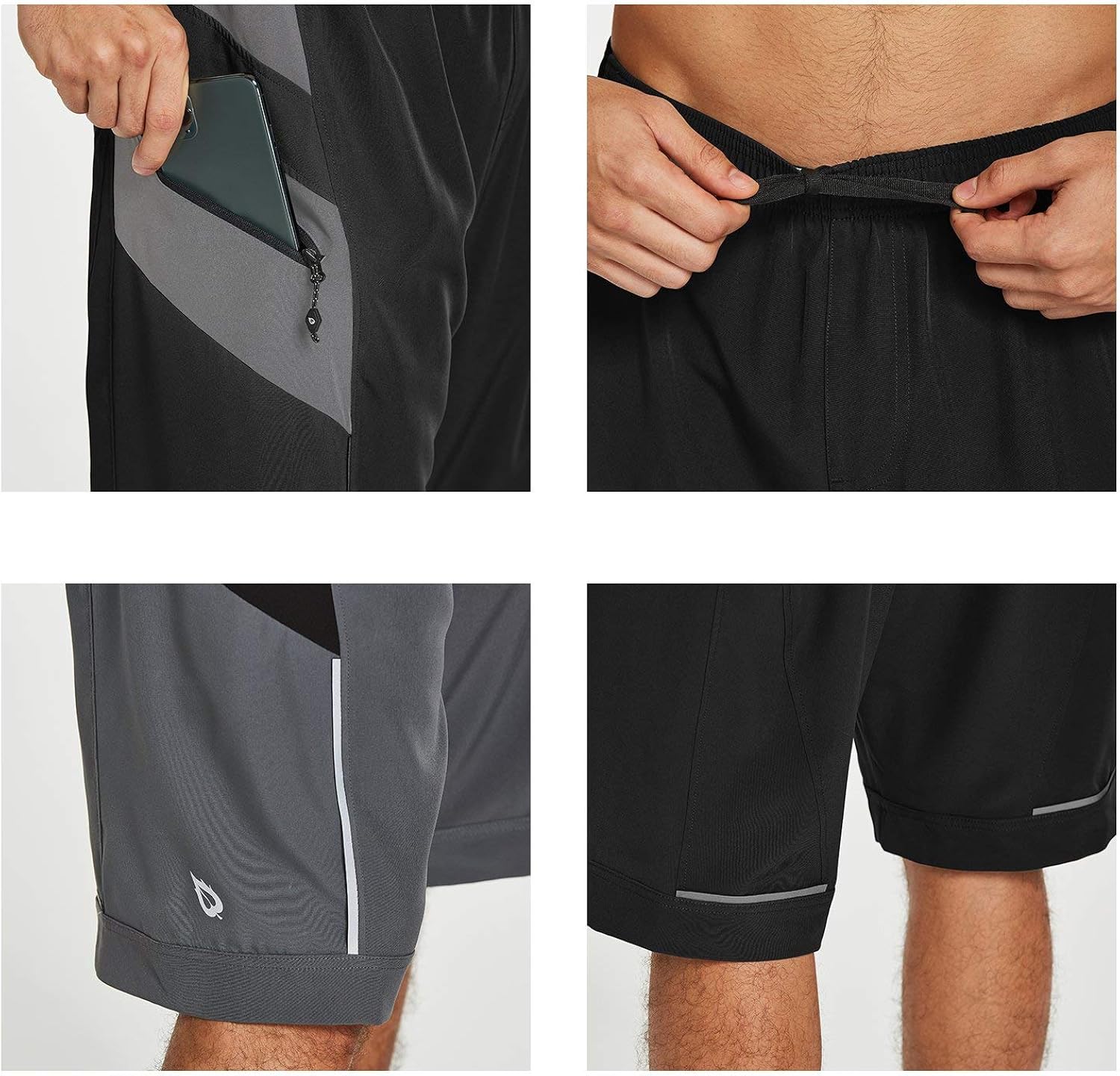 BALEAF Men's Mountain Bike Shorts 3D Padded MTB Bicycle Shorts Loose Fit Lightweight UPF 50+: Clothing