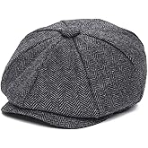 JANGOUL Boys Vintage Newsboy Cap Tweed Flat Beret Cabbie Hat for Kids Toddler Pageboy