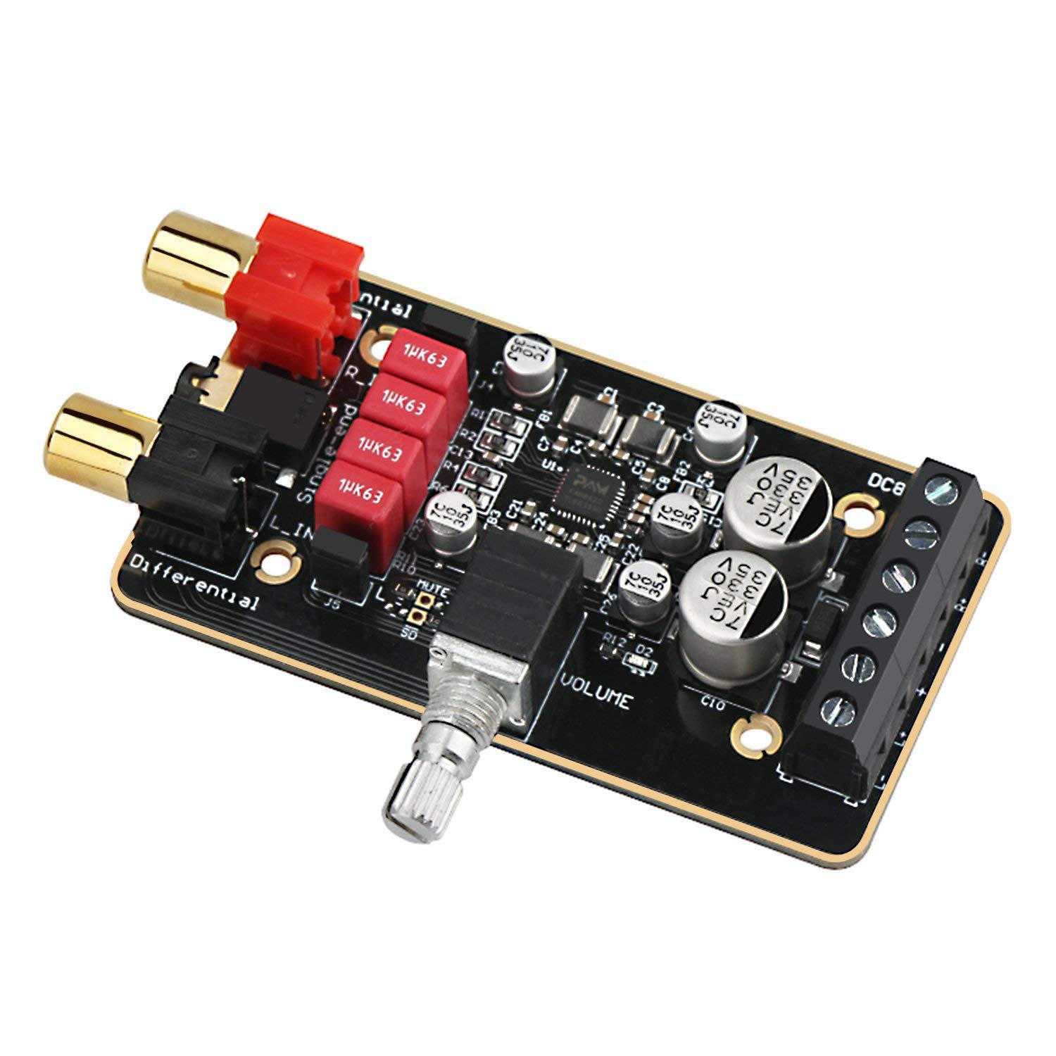 DollaTek 12V Amplifier Board, PAM8620 Digital Stereo Amp Module 15W+15W 2.0 Dual Channel Class D 8-26V 12V 24V Immersion Power Amplifier Circuit Mini Amplify