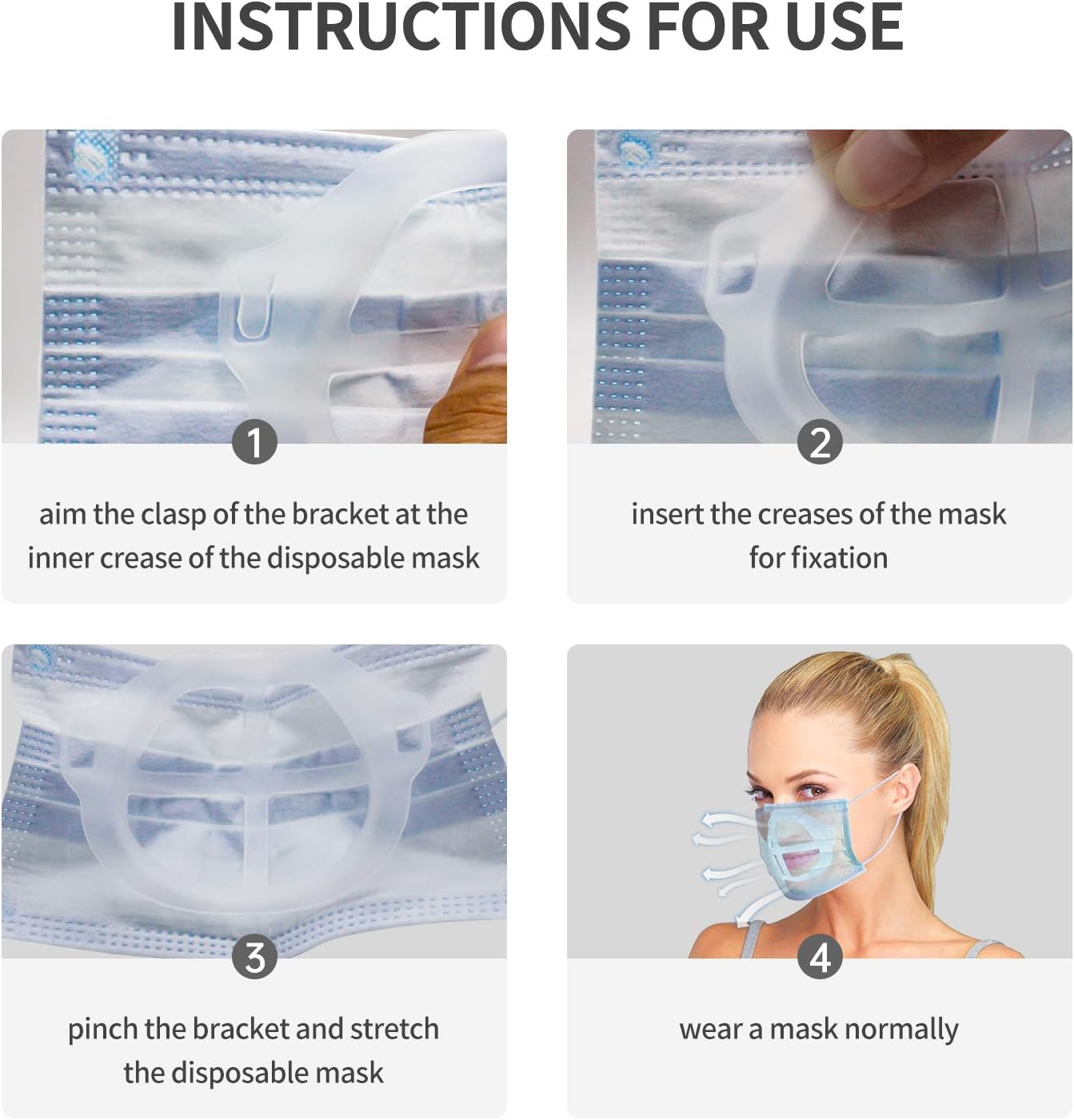 3D Face Inner Bracket,Protect Lipstick Lips,Internal Support Holder Frame Nose Breathing smoothly (5): Health & Personal Care