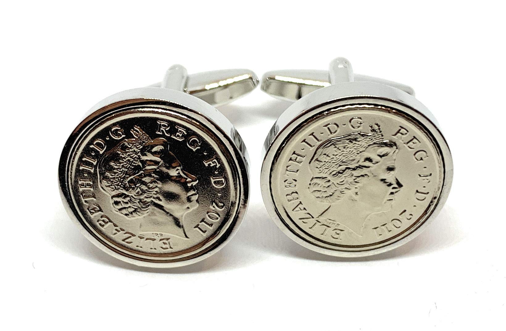 Premium 2011 15th Crystal wedding Anniversary 15 year Crystal birthday/Anniversary 2011 Coin cufflinks