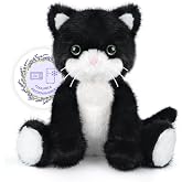 SuzziPals Heatable &amp; Coolable Black White Cat Stuffed Animal Heating Pad | Microwavable Tuxedo Cat Stuffed Animal for Soothing &amp; Relaxation, Lavender Scented, Period Cramps &amp; Stress Relief, Great Gift