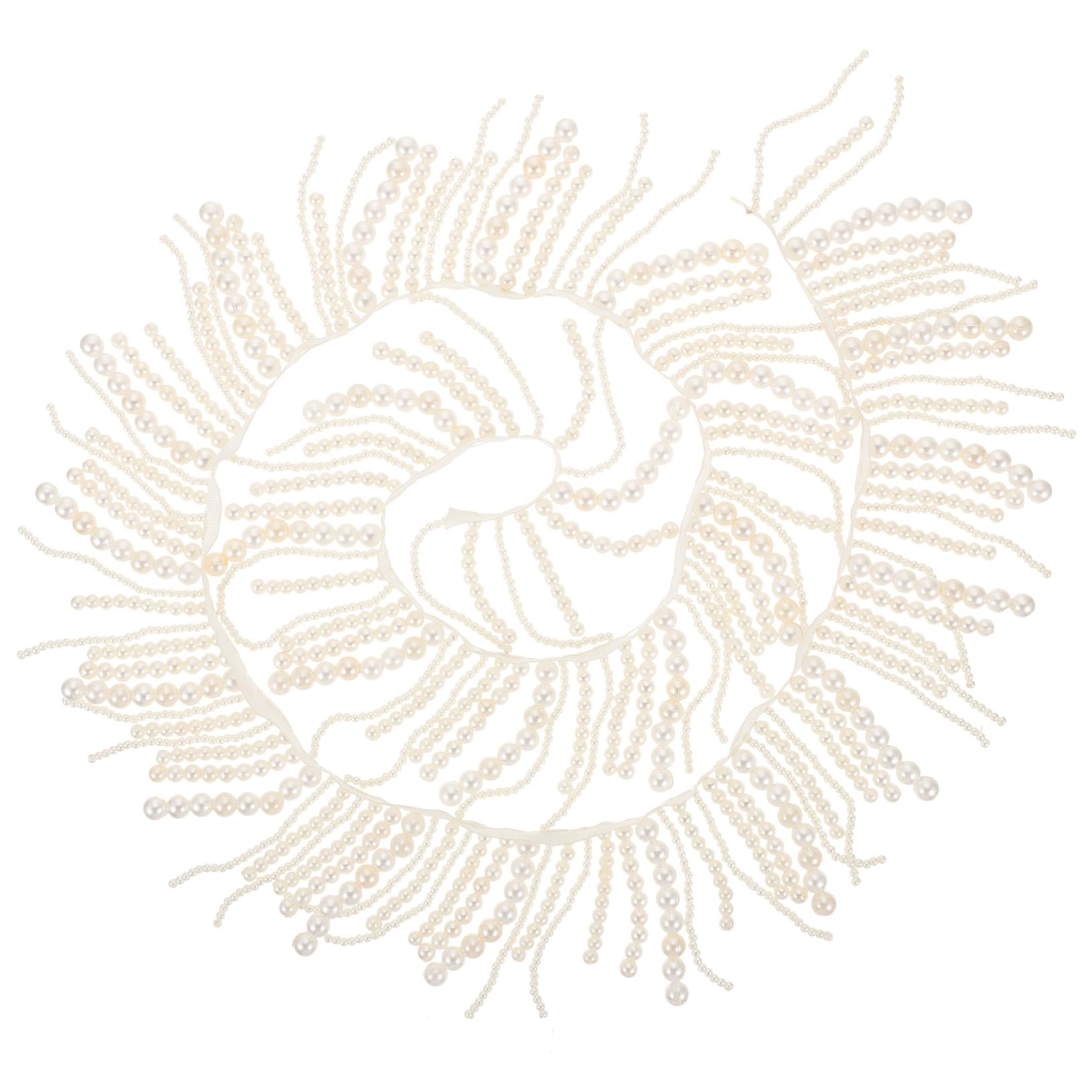 Delicate Pearl Trim Tassel Ribbon Sewing Bridal Wedding Decor Faux Pearl Beaded Trim Clothing Crafts Home Decorations Tassel Lace Edging Dressmaking Accessories