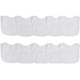 Neat Solutions 2-Ply Knit Terry Solid Color Feeder Bibs in White - 10 Count(Pack of 1)