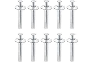 DTGN 1/4" x 1"(D x L) Drive Expansion Anchors - 100Pack - Good for Concrete Drywall - Carbon Steel Hammer Drive Nail - Silver