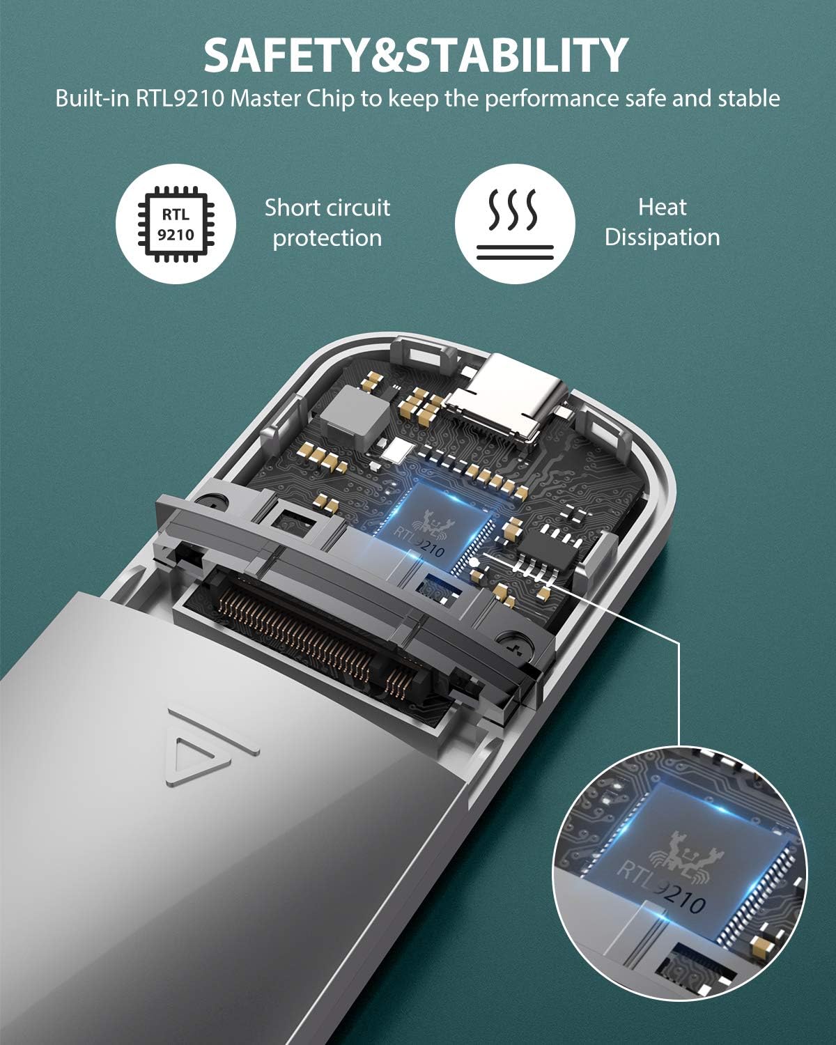 Accesorios Para Discos Duros Nimaso Carcasa M 2 Nvme Usb C Caja M 2 Nvme Pcie Usb 3 1 Gen2 Con Uasp 10gbps Carcasa Disco Duro M 2 Para Ssd M 2 Nvme M Key O B M Key 2230 2242 2260 2280