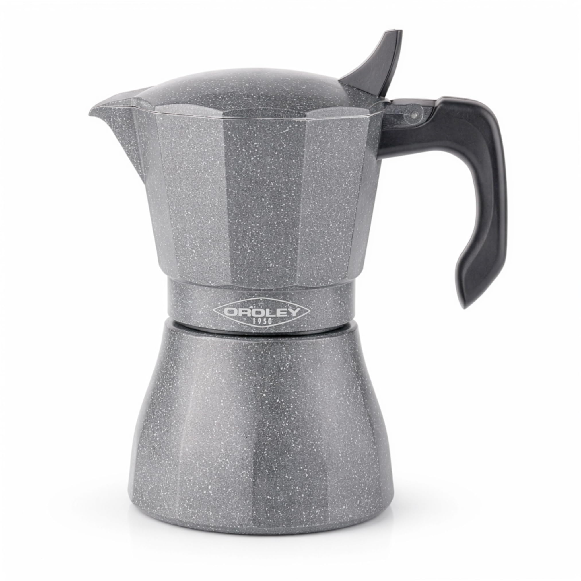Oroley - Italian Petra Coffee Maker | Stainless Steel Base | 12 Cups | Induction Coffee Maker, Ceramic, Fire and Gas | Traditional Style