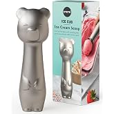 OTOTO Ice Cub Bear Ice Cream Scoop - Cool Kitchen Gadgets, White Elephant Gifts, Cute Kitchen Accessories, Funny Gifts, Stainless Steel Ice Cream Scooper, Cookie Dough Scoop, Cookie Scoop (Silver)