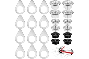 FOJOO 24PCS Bike Axle Nuts & Safety Washers Kit, 3 Sizes M8/M9.5/M10 Bicycle Wheel Hub Nuts, Front & Rear Wheel Replacement Parts for Mountain/Road/City/Kids Bikes