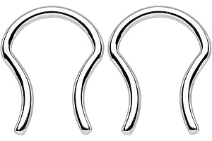 Pierced Owl Pair (2 pcs) of 16GA Stainless Steel Septum Ring Retainers 10g 12g 14g 16g