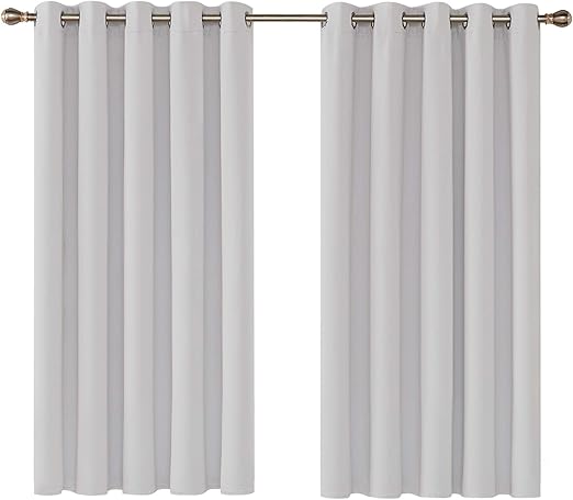 Deconovo Super Soft Solid Thermal Insulated Eyelet Curtains