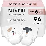 Kit & Kin Premium Baby Nappies Size 6 96 Nappies 14+ kg Plant-Based