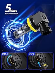RCJ H11 Bulb, H8 H9 H16 Fog Bulbs 100W 30000LM