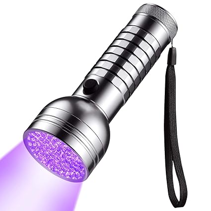UV Flashlight Blacklight, 51 LED Black Light, Dog Urine Detector light, Flashlight for Pet Pee Urine Stains