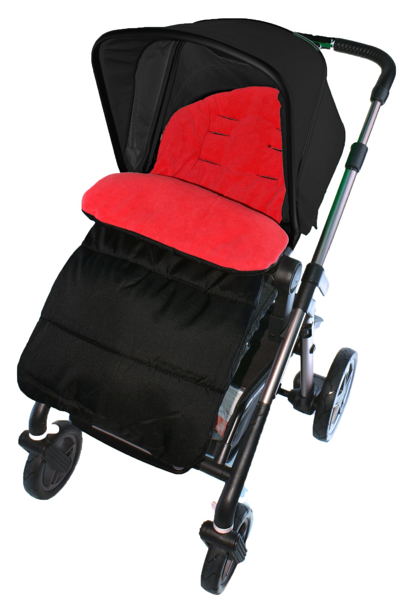Footmuff/Cosy Toes Compatible with Joie Mirus Scenic Pushchair Fire Red