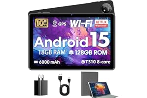 Tablet 10 Inch,Android 15 Tablets,18GB+128GB,1TB Expand,Widevine L1 Compatible Octa-Core Tablet with WiFi 5, 6000mAh, T310 CP