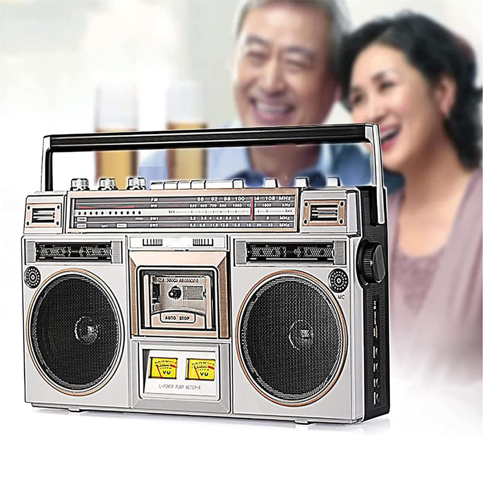 Mua Cassette Boombox, Classic 80s Style Retro Boombox CD Tape Player ...