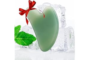BLHLA Gua Sha Facial Tools for Skin Care Massage Tools for Self Care Jade Body GuaSha Stone Spa Kit Face Sculpting Tool for Beauty Puffiness Reduction Muscle Tension Relief Jawline Sculptor (Green)