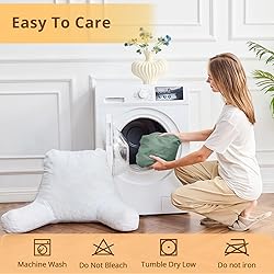 Sasttie Reading Pillow for Bed, Velvet Back Support