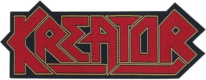 Amazon Co Jp Kreator ダイカット ロゴ パッチ スラッシュ メタルバンド ミュージックジャケット 織り アップリケ 服 ファッション小物