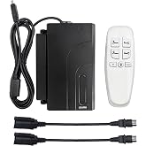 Adjustable Bed Richmat HJH13D Remote and HJC18 Control Box for Lucid L300 | Non-Universal, Electric Bed Wireless Remote and Control Box Replacement