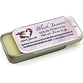 Compact Personal Black Jasmine Solid Perfume | Luxurious Artisan Spa Gift for Her | Sophisticated, intriguing fragrance | Convenient, purse or travel bag size | Black Jasmine Perfume