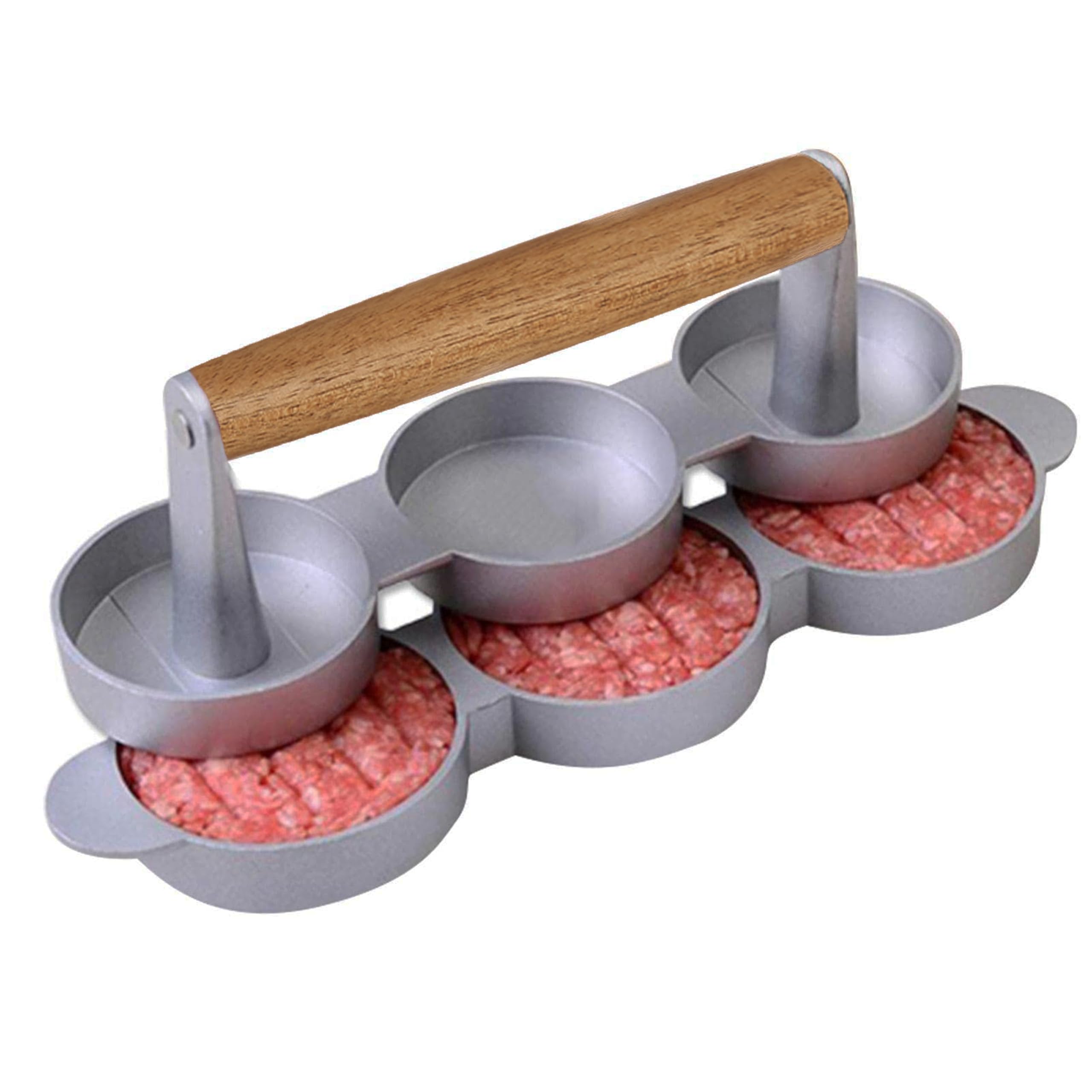 Triple Mini Hamburger Press, from Scratch, Non-Stick