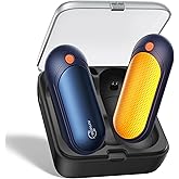 Hand Warmers Rechargeable 2 Pack,5 Levels Double Sided Heating Electric Hand Warmer with 10000mAh Charging Case Portable Pocket Heater Gifts for Christmas Winter Outdoor Golf Hunting Camping