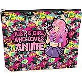 Kawaii Makeup Bag for Anime Lovers - Funny Cosmetic Toiletry Bag for Women Girls Fans - Christmas Birthday Graduation Gifts Accessories