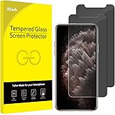 JETech Privacy Screen Protector for iPhone 11 Pro Max and iPhone Xs Max 6.5-Inch, Anti Spy Tempered Glass Film, 2-Pack