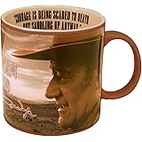 Vandor 15063 John Wayne 20 oz Ceramic "Courage" Mug, Brown