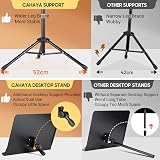 CAHAYA Sheet Music Stand Dual Use with Clamp-on Tray and Desktop Book Stand view 6