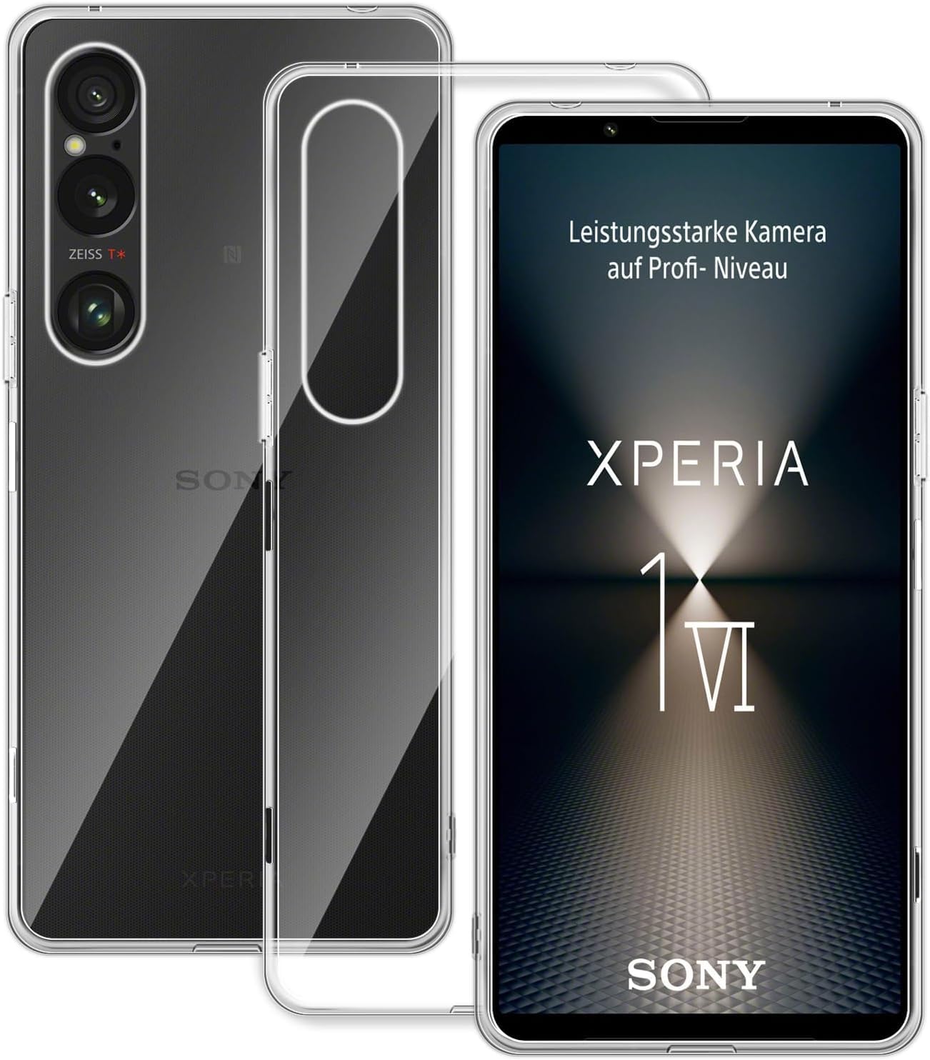 PIXFAB for Sony Xperia 1 VI Case, [Ultra Slim] Scratch Resistant TPU Gel Rubber Soft Skin Silicone [Protective Case] Cover for Sony Xperia 1 VI - Clear