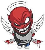 EW Designs Creepy Evil Devil Angel with Bloody