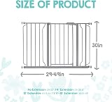 Regalo Extra Wide Baby Gate Doorways and Stairs 73.6-122 cm White view 3