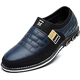 HLLQ Men's Luxury Modern Oxford Leather Loafers Flat Sneakers Walking Shoes Party Prom Business Office Dress Shoes Size 7-15