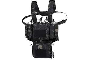 VISMIX Tactical Chest Rig, Adjustable&Detachable Molle Chest Rigs with Mag Pouch