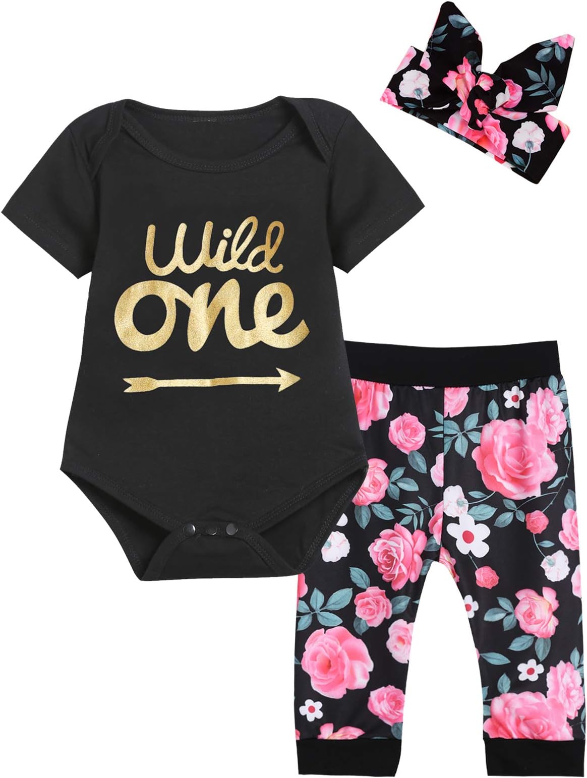 Baby Girl First Birthday Outfit 1st Birhtday Wild One Shirt
