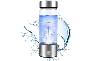 ARIOLUER 420ml Hydrogen Water Bottle Portable Hydrogen Water Ionizer Machine USB Rechargeable Hydrogen Water Generator,Hydrogen Rich Water Glass Health Cup for Home Travel