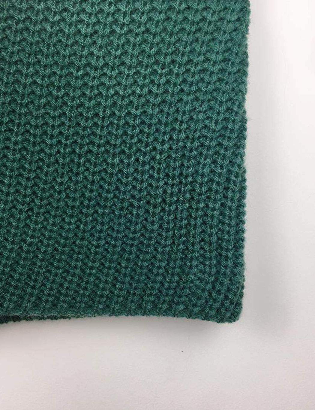 XioNiu Women Winter V Neck Sweater Knitted Solid Color Jumper Sweater Pullovers Green