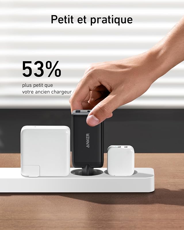 Chargeur USB C (Nano II 65W), Station 3 Ports