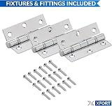 XFORT 3 inch Polished Chrome Ball Bearing Hinges, 1.5 Pairs, 40 kg view 2