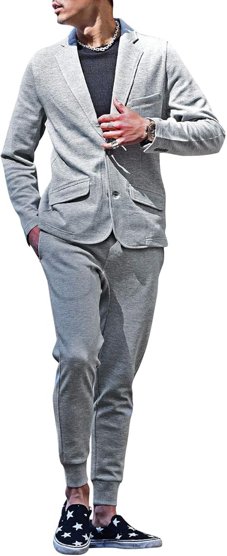 Amazon ジョーカーセレクト Joker Select セットアップ メンズ ジョガーパンツ テーラードジャケット Sセット 杢グレー メンズ 通販 Amazon ジョーカーセレクト Joker Select セットアップ メンズ ジョガーパンツ テーラードジャケット Sセット 杢グレー メンズ 通販