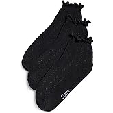 STEMS Women's Pointelle Mid Crew Socks 3 Pack